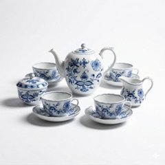 Meissen Blue Onion Tea Set